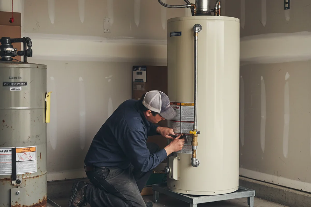 Water heater and shutoff valve replacement in Fort Wayne