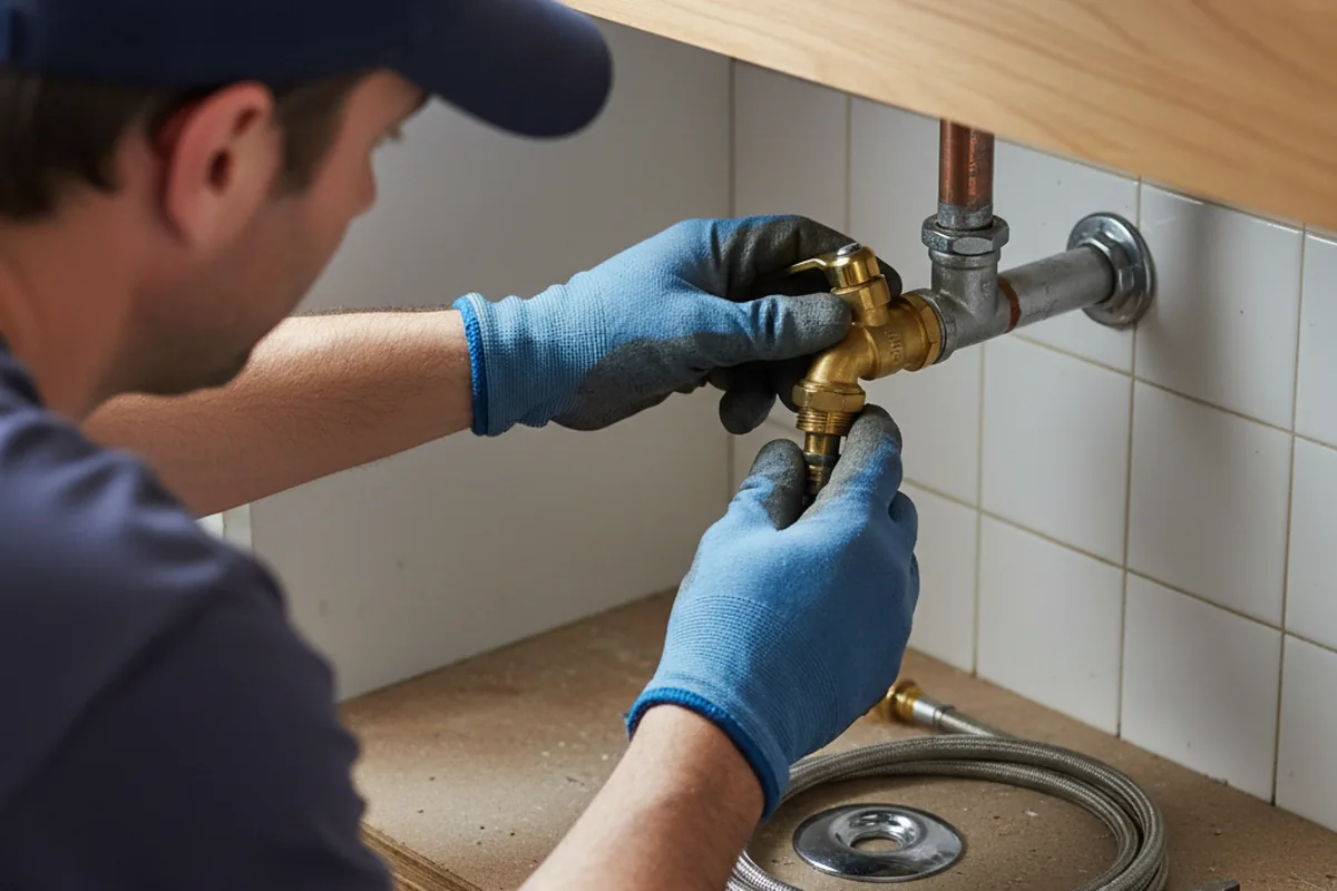Shutoff valve and fitting work during Burst Pipe Repair in Fort Wayne